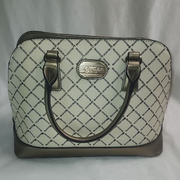 Beverly Hills Polo Club Handbags - Brangio Italy Brown and Cream Satchel by Beverly Hills Polo Club